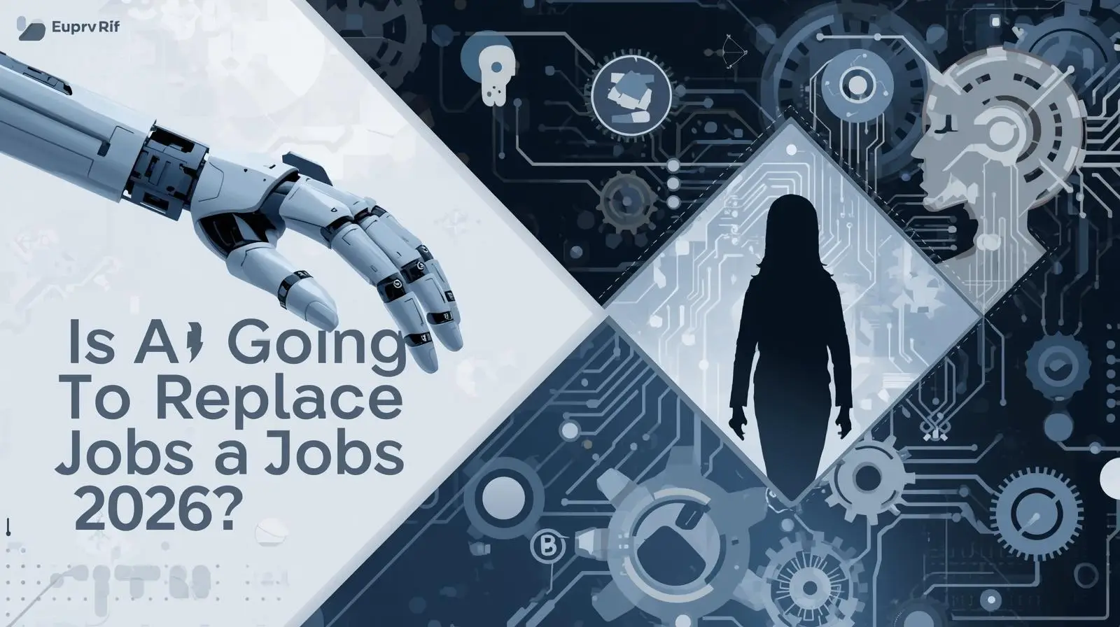 "Futuristic AI concept showing a digital human head with circuits representing artificial intelligence and its impact on jobs in 2026."